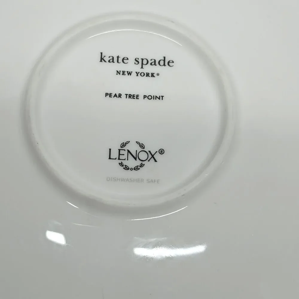 Kate Spade Lenox Pear Tree Point SET of 4 Tidbit Party Holiday Plates 6 Inches